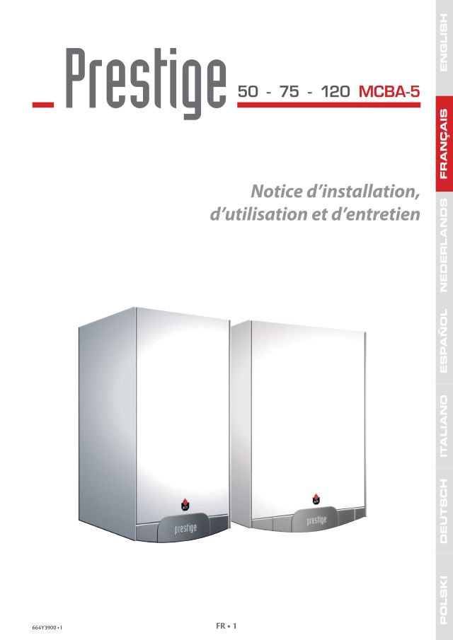 Premiere page : Notice d'installation ACV Prestige 50 Solo MK2