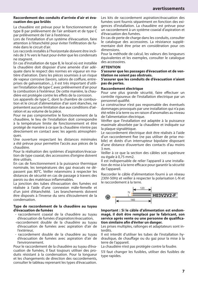 Première page : Schéma électrique Chaffoteaux TALIA GREEN 30 FF N BE