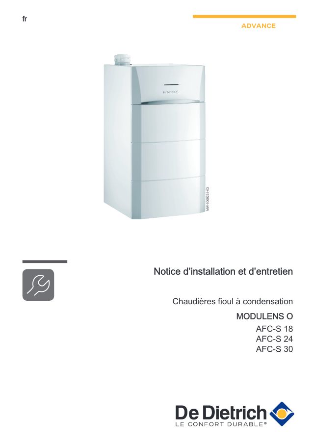 Première page : Notice d'installation De Dietrich MODULENS O AFC-S 18