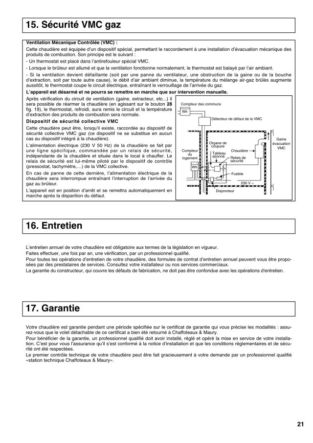 Première page : Notice de maintenance Chaffoteaux ALUDRA DELTA 24 VMC N FR