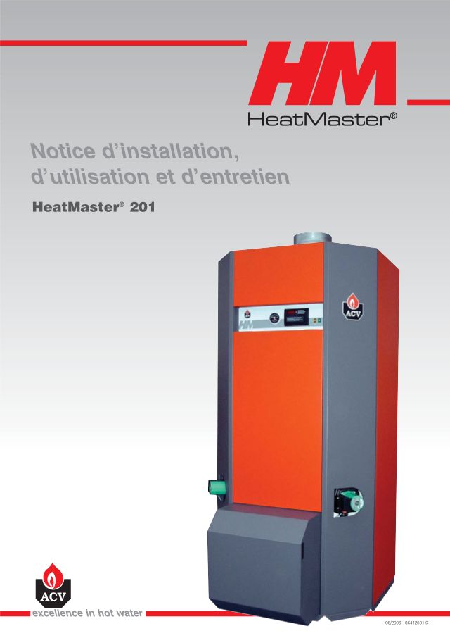 Première page : Notice d'utilisation ACV HM 201