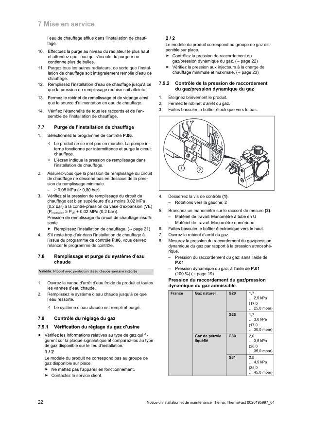 Première page : Reglages combustion Saunier Duval ThemaFast C30