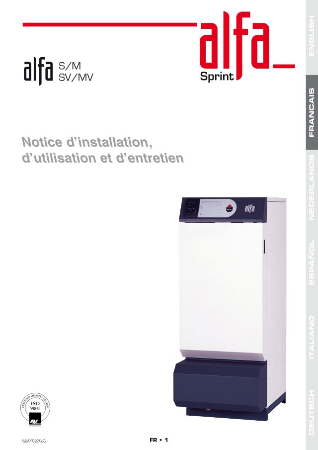 Premiere page : Notice d'utilisation ACV ALFA SPRINT M