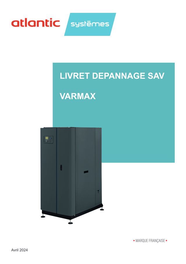 Première page : Guide de dépannage Atlantic Solutions Chaufferie VARMAX 2 390 (300Mb 2-3 PIQ DEMONTABLE)