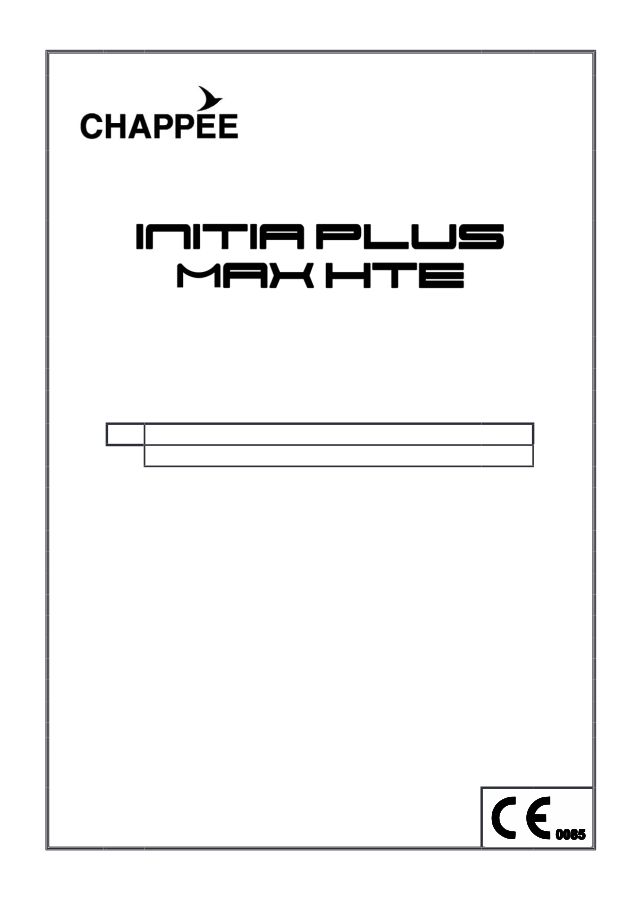 Première page : Notice d'installation Chappee INITIA PLUS MAX 2.28 HTE