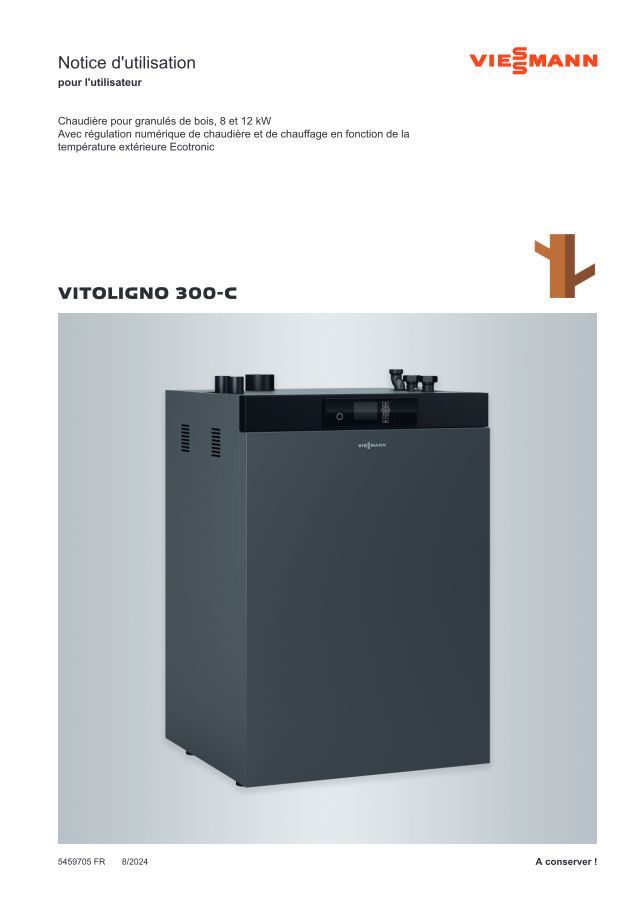 Premiere page : Notice d'utilisation Viessmann VITOLIGNO 300-C VL3C 24kW (7202736)