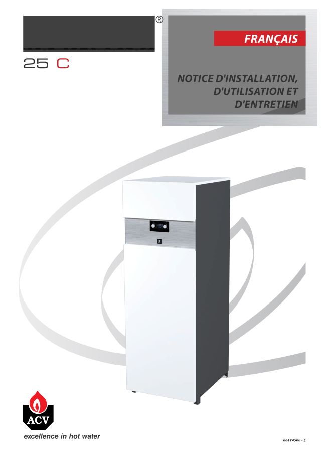 Première page : Notice d'installation ACV HM 25 C V13