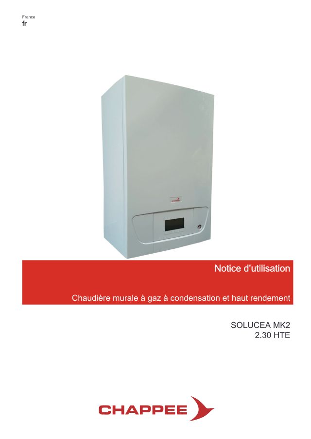 Première page : Notice d'utilisation Chappee SOLUCEA MK2 2.30 HTE