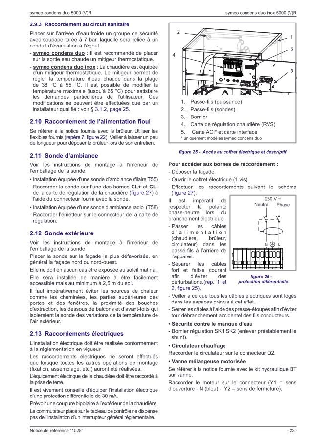 Première page : Schéma électrique Atlantic SYMEO CONDENS DUO 5032