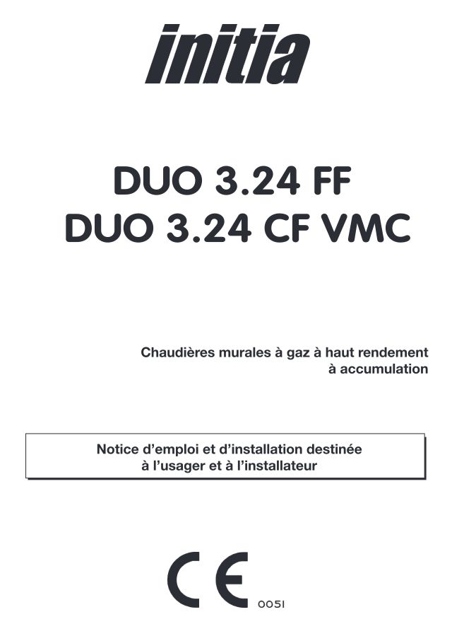Premiere page : Notice d'installation Chappee INITIA 3 DUO 3.24 VMC (CPN454243120)