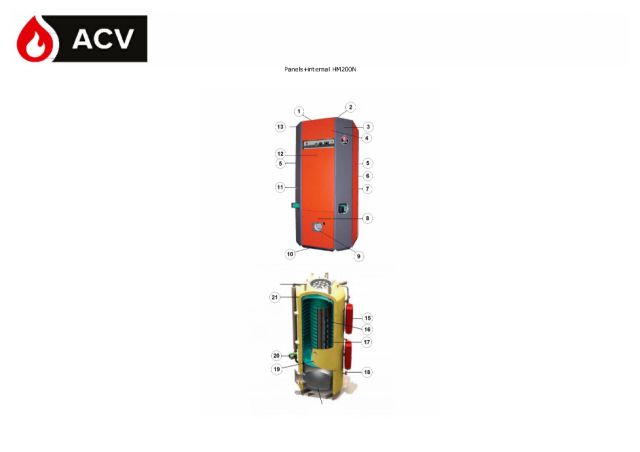 Première page : Pièces détachées ACV HM 200 F RIELLO