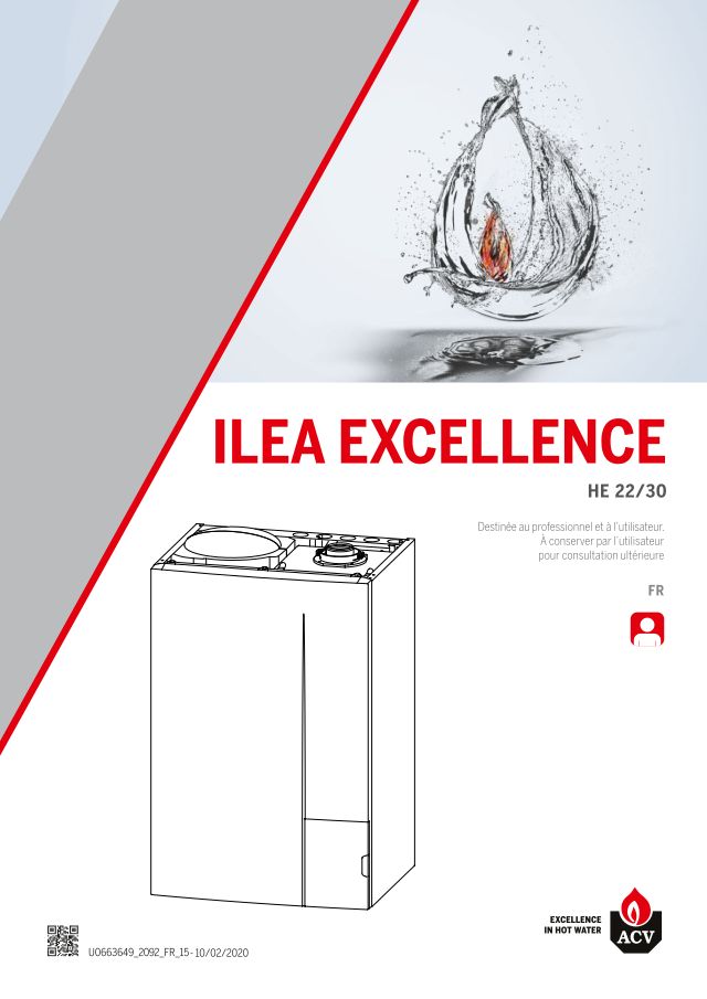 Premiere page : Notice d'utilisation ACV ILEA EXCELLENCE HE 22/30