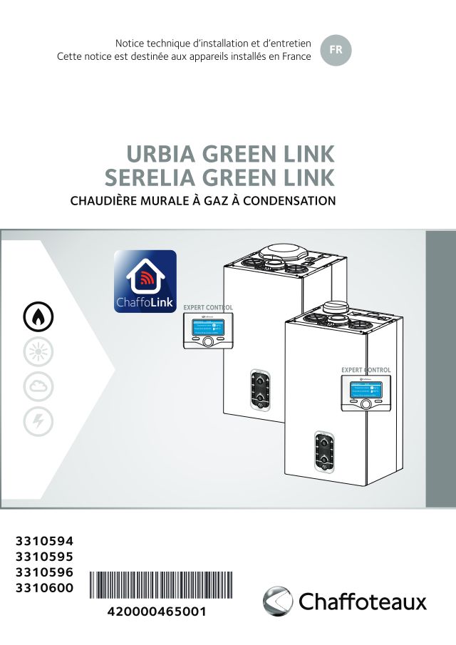 Première page : Notice d'installation Chaffoteaux Urbia Green Link 25