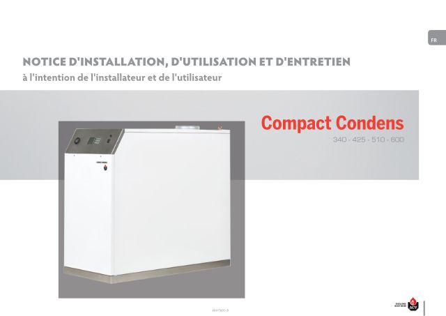 Première page : Notice d'installation ACV CC 425