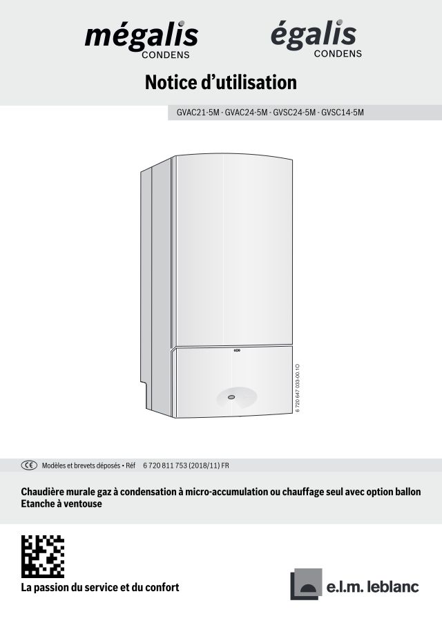 Première page : Notice d'utilisation Elm Leblanc GVS C 24-5MN