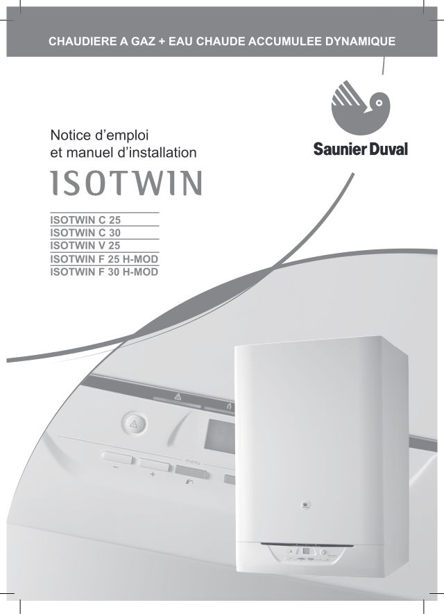 Premiere page : Notice d'installation Saunier Duval ISOTWIN F 25 E H-MOD
