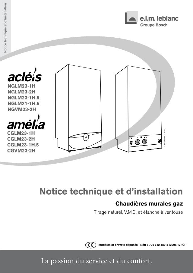 Première page : Notice d'installation Elm Leblanc ACLEIS NGVM23-2H N