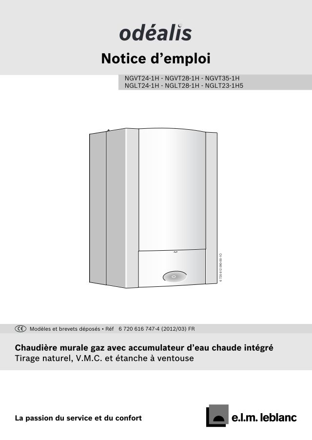 Premiere page : Notice d'utilisation Elm Leblanc ODEALIS NGVT28-1HB (7716701307)