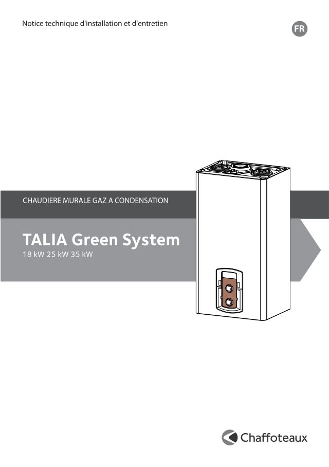 Premiere page : Notice d'installation Chaffoteaux TALIA GREEN 35 FF N BE (3650129)