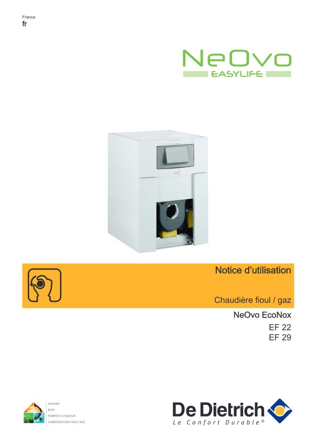 Premiere page : Notice d'utilisation De Dietrich NeOvo EcoNox EF 22