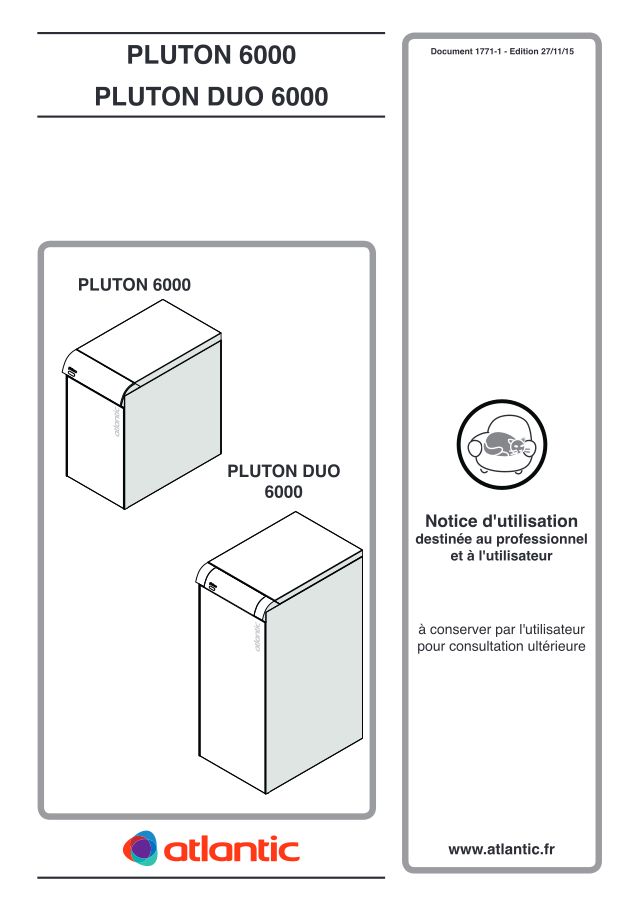 Premiere page : Notice d'utilisation Atlantic PLUTON 6032 (026649)
