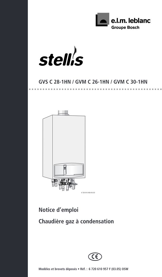 Première page : Notice d'utilisation Elm Leblanc GVM C26-1HN