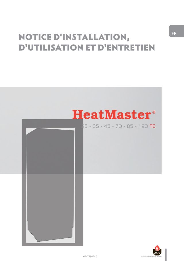 Premiere page : Notice d'installation ACV HeatMaster 35 TC (05620001)