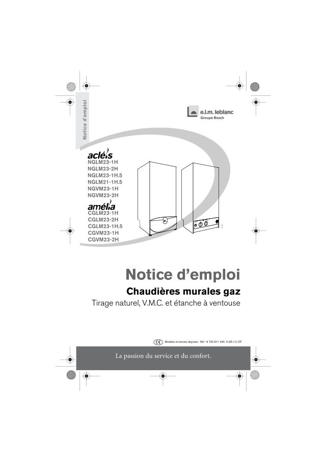 Premiere page : Notice d'installation Elm Leblanc AMELIA C GVM23-1HB (7716705007)