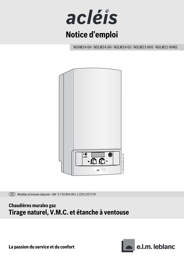 Première page : Notice d'utilisation Elm Leblanc ACLEIS NGLM23-6H5