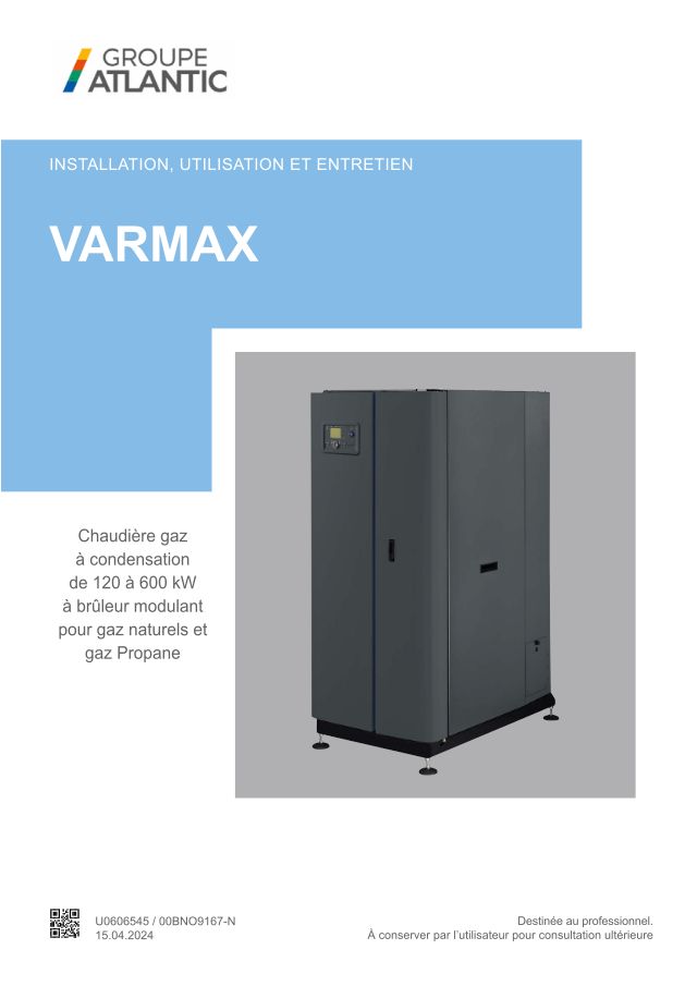 Premiere page : Notice d'installation Atlantic Solutions Chaufferie VARMAX 180 (300Mb 2/3 PIQUAGES) (541509)