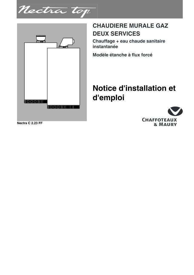 Premiere page : Notice d'utilisation Chaffoteaux NECTRA C 2.23 FF N FR (300223737)