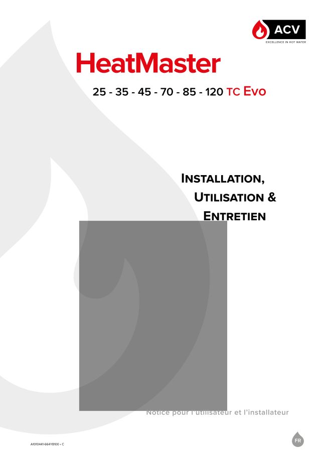 Premiere page : Notice d'installation ACV HeatMaster 35 TC EVO (052841)