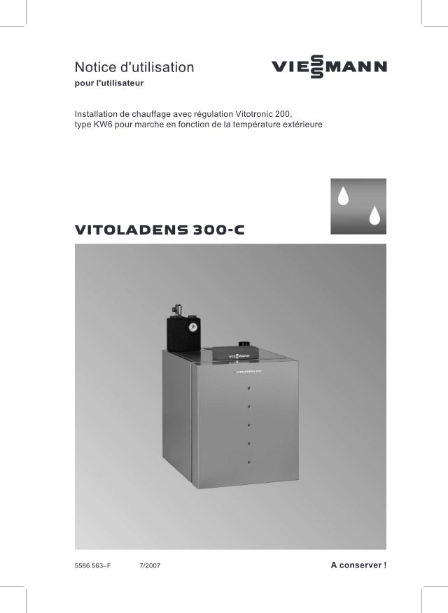 Premiere page : Notice d'utilisation Viessmann VITOLADENS 300-C BC3 18-27kW (7720002)