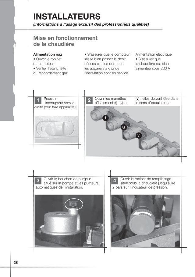 Première page : Notice mise en service Saunier Duval THEMACLASSIC C 24 EV