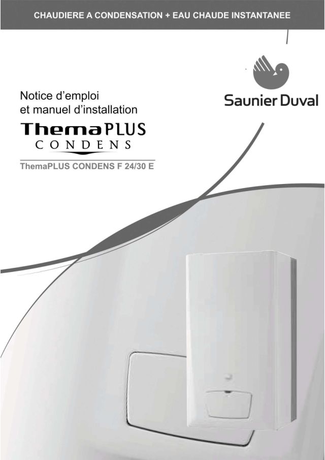 Première page : Notice d'installation Saunier Duval THEMAPLUS CONDENS F 24 E