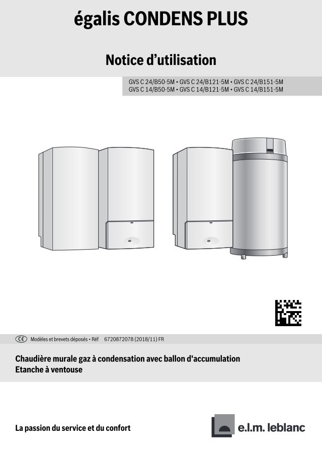 Première page : Notice d'utilisation Elm Leblanc GVS C 24/B50-5MN