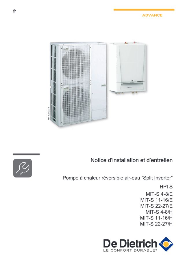 Première page : Notice d'utilisation De Dietrich ALEZIO EVOLUTION AWHP 8 MR-2