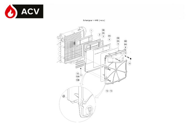 Premiere page : Vue éclatée et pièces détachées ACV KOMPAKT HRE ECO 18 SOLO (784350)