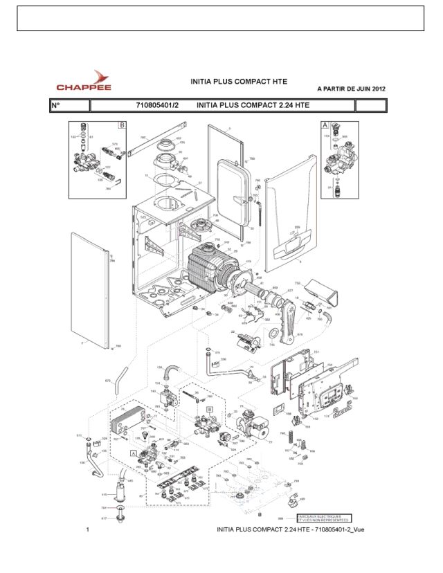 Première page : Pièces détachées Chappee INITIA PLUS COMPACT 2.24 HTE