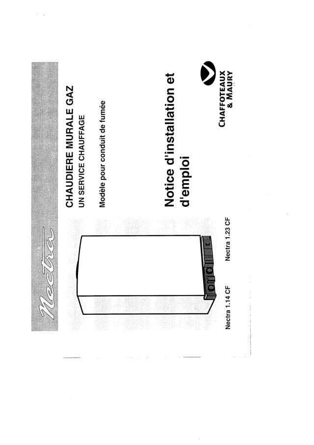 Première page : Notice d'utilisation Chaffoteaux NECTRA 1.14 CF N FR