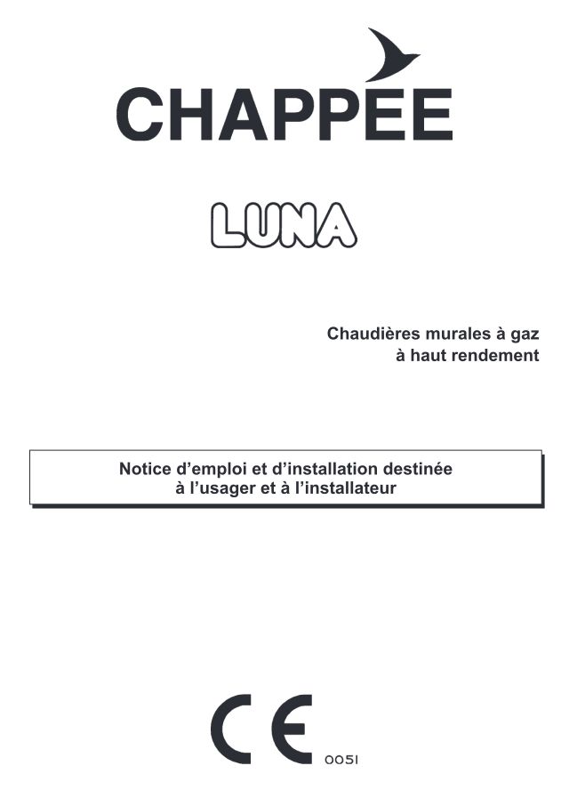 Première page : Notice d'installation Chappee LUNA 2.24 FF