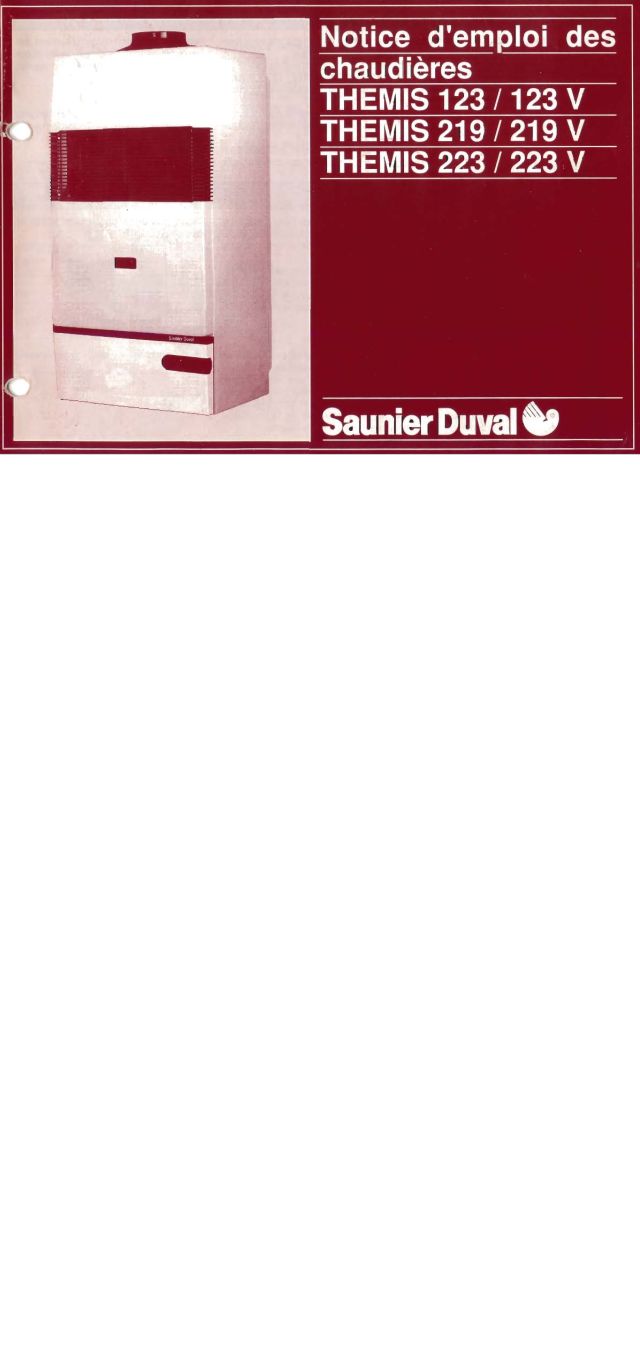 Premiere page : Notice d'utilisation Saunier Duval THEMIS 123 V