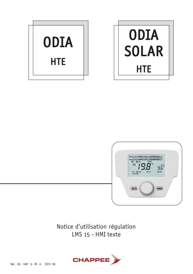 Première page : Notice d'utilisation Chappee ODIA 24 HTE