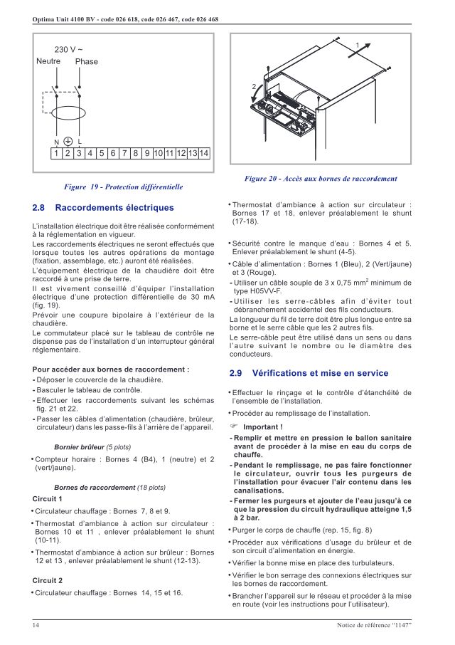 Première page : Schéma électrique Atlantic OPTIMA U4130