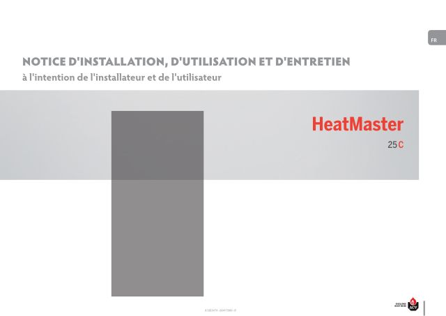 Première page : Notice d'installation ACV HeatMaster 25 C V13