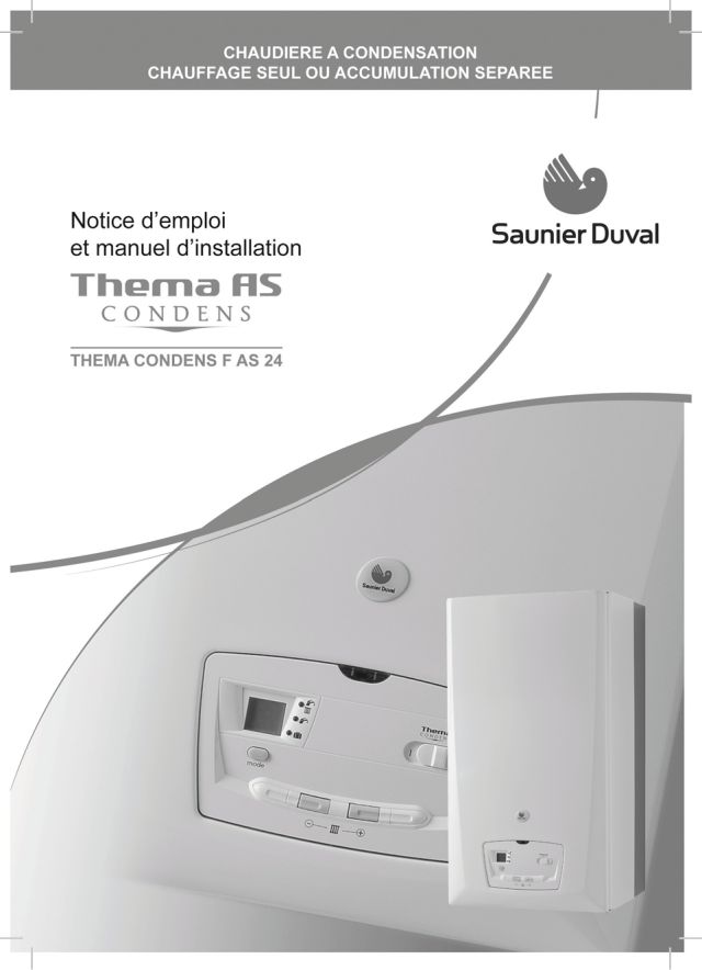 Première page : Notice d'installation Saunier Duval THEMA CONDENS F AS 24 E