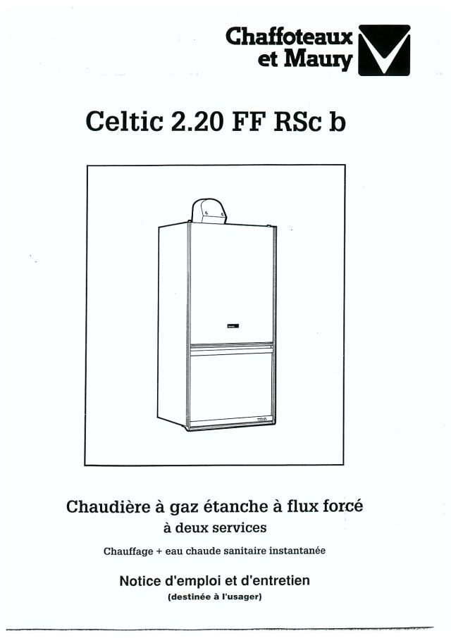 Premiere page : Notice d'installation Chaffoteaux CELTIC 2.20 FF RSCB N (224537)