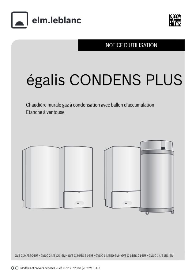 Première page : Notice d'utilisation Elm Leblanc GVS C 14/B50-5MN