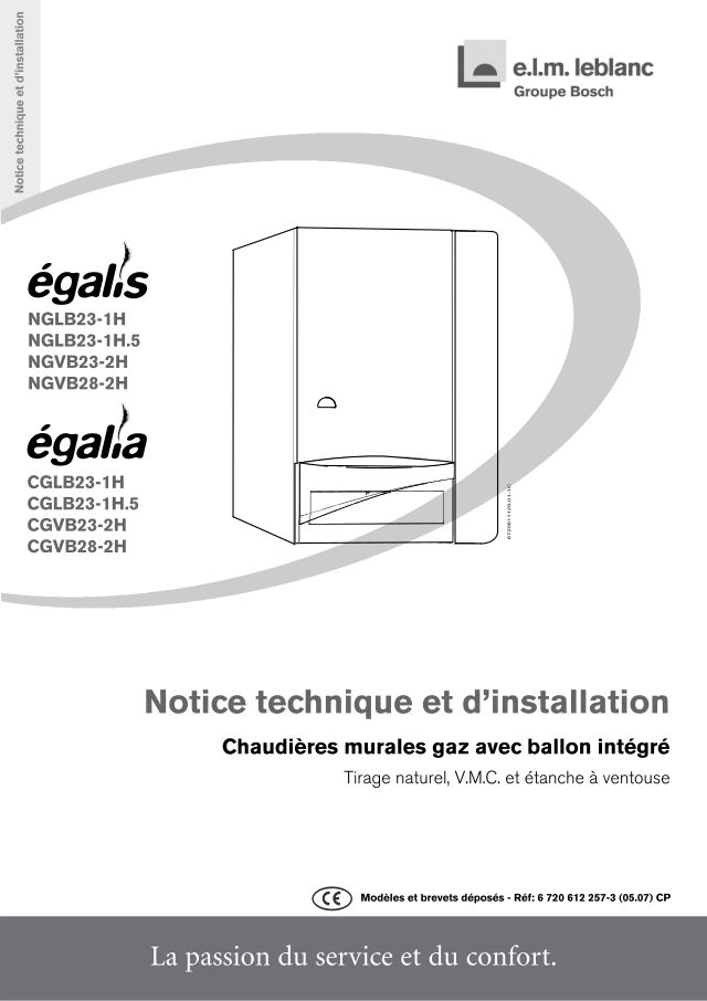 Premiere page : Notice d'installation Elm Leblanc EGALIA CGVB23-2HN (7716701106)