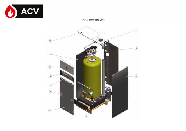 Première page : Pièces détachées ACV HM 35 TC